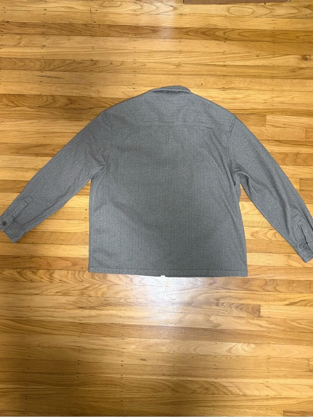 H&M Men's Heather Gray Zip-Up Shirt Jacket